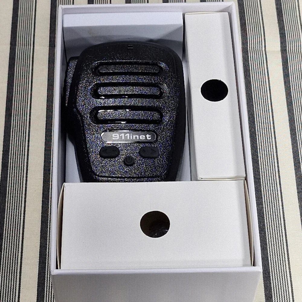 911net H3 Bluetooth Remote Speaker Microphone w/ Charger New Open Box